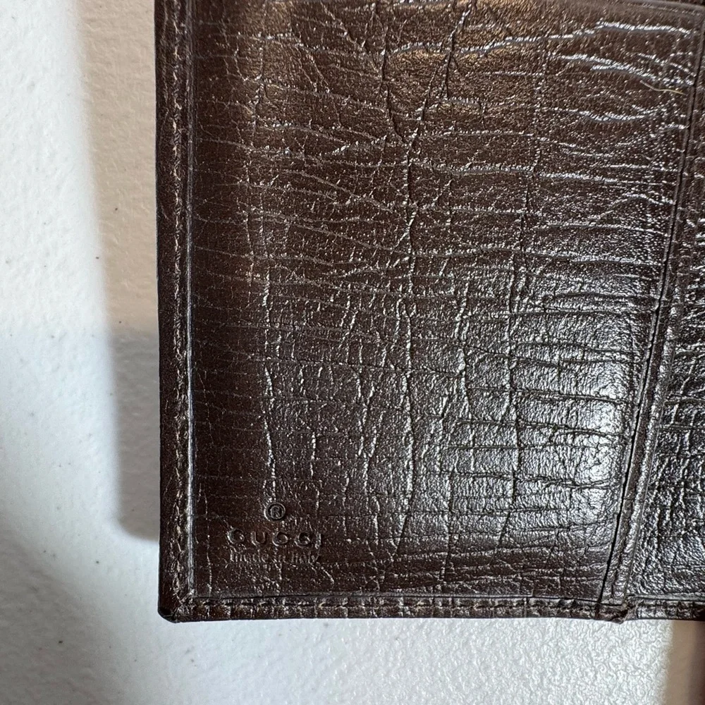 Gucci Beige and Brown Canvas Agenda with Red and Green Stripe - Picture 11 of 14